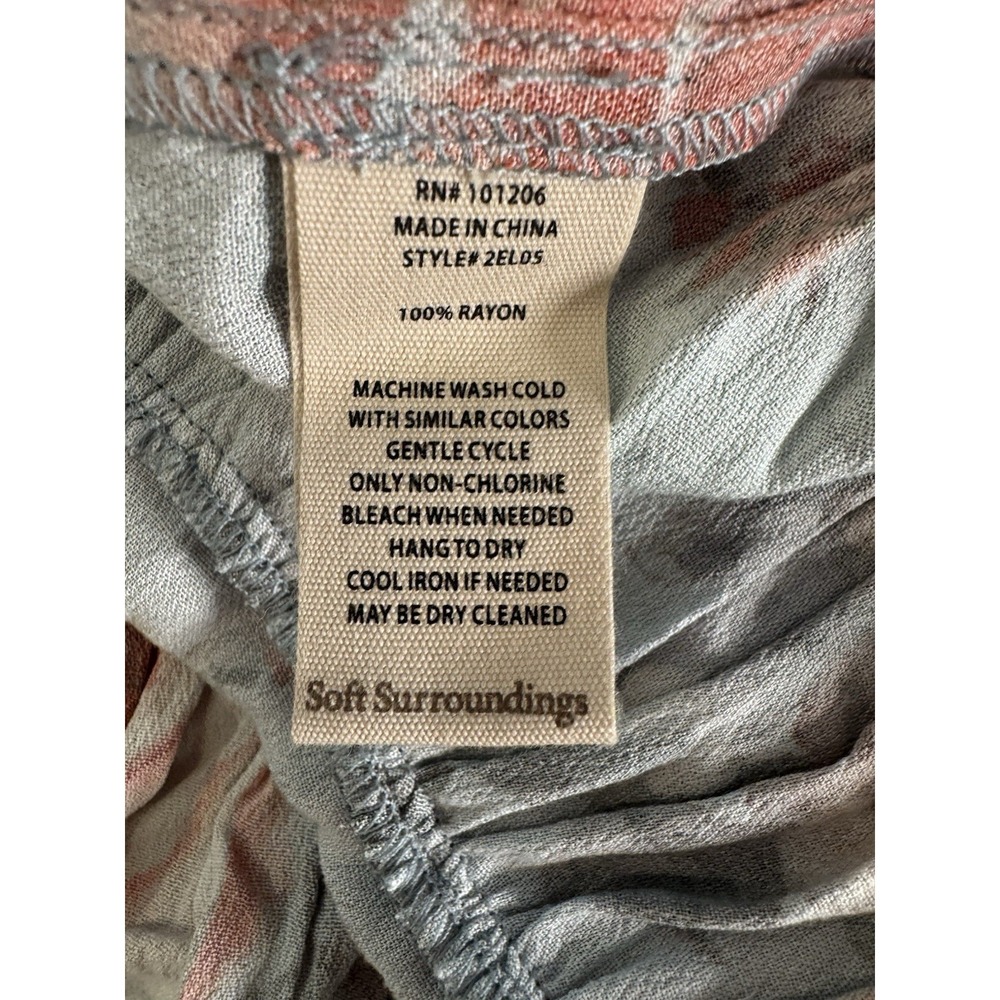 NWT Soft Surroundings First Blooms Maxi Dress M Blue Porcelain‎ Rose Floral Boho - Picture 10 of 10